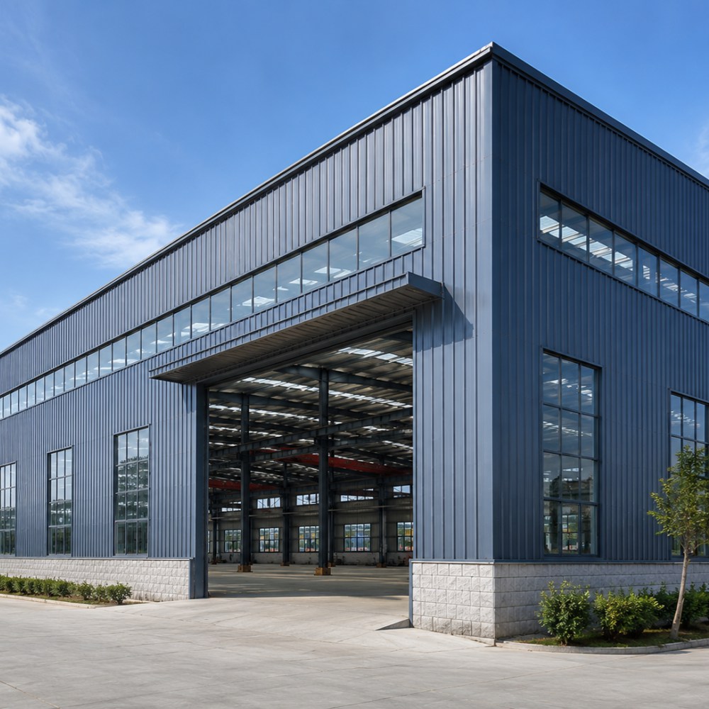 Kundenspezifisch, Q355B, feuerverzinkt, Portalrahmen, vorgefertigte Stahlkonstruktion, Industrielager, Werkstatt,
