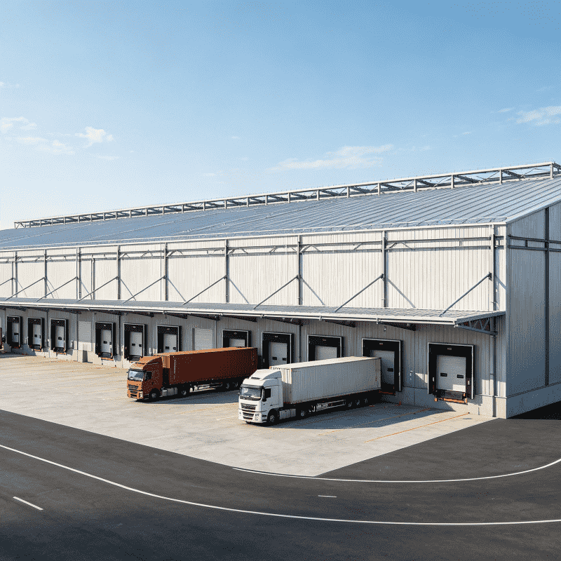 Logistik-Vertriebszentrum für vorgefertigte Stahlkonstruktionen